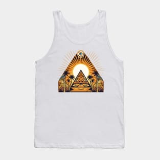 Ancient Egypt Pharaohs, Pyramids,Esoteric Symbolism: Spiritual Icon of Ancient Wisdom Tank Top